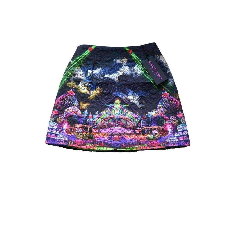 Manish Arora - Cloud Print Quilted Cotton Mini Skirt - FR 36